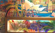Bicycle and paintings