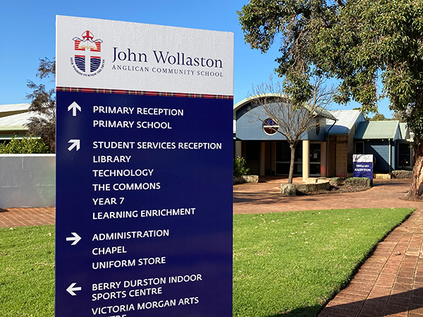 John Wollaston exterior directional signage