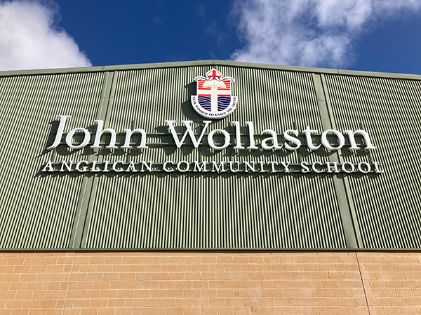 John Wollaston exterior building sign