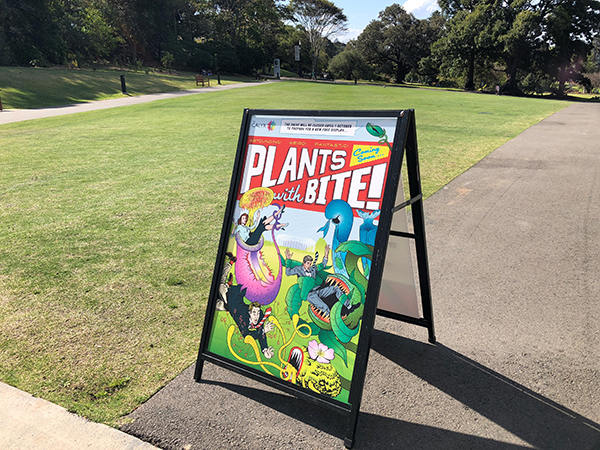 Botanic Gardens multicolour a-frame sign