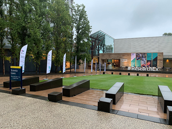 UNSW custom outdoor signage and flags