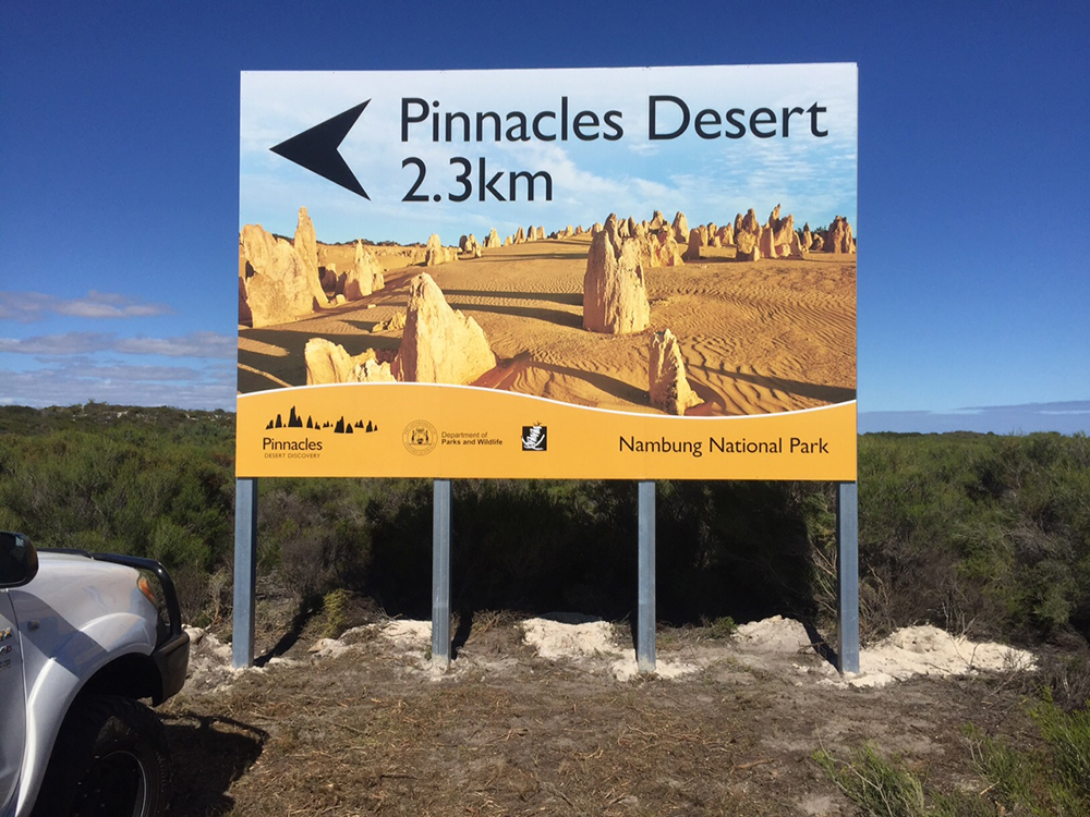 Pinnacles Direction Sign