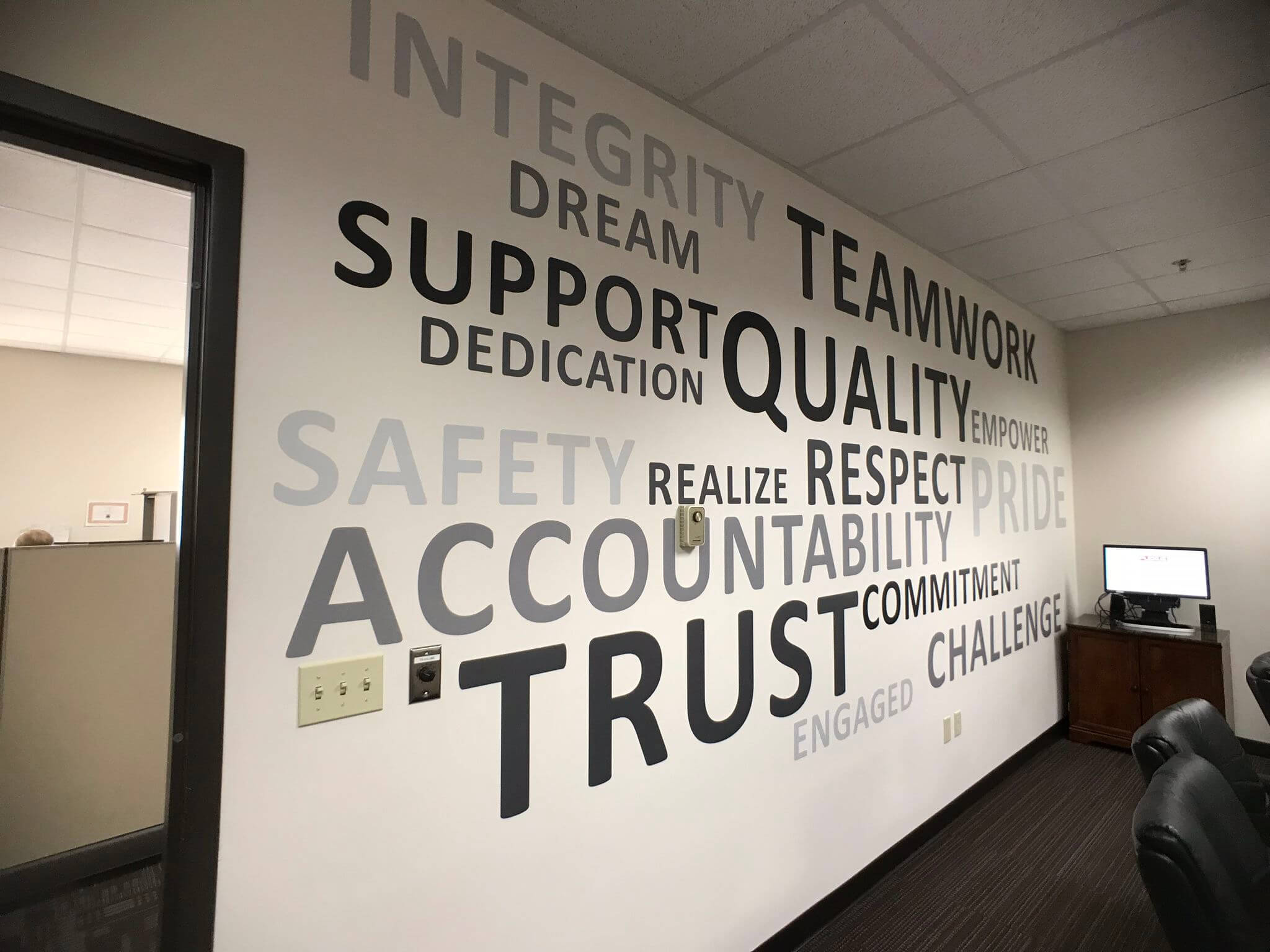 Tampa, Fl- Custom Interior Office- Lobby Wall Signs