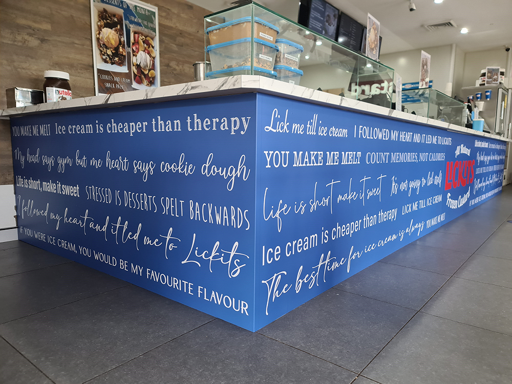 Lickits Counter Graphics